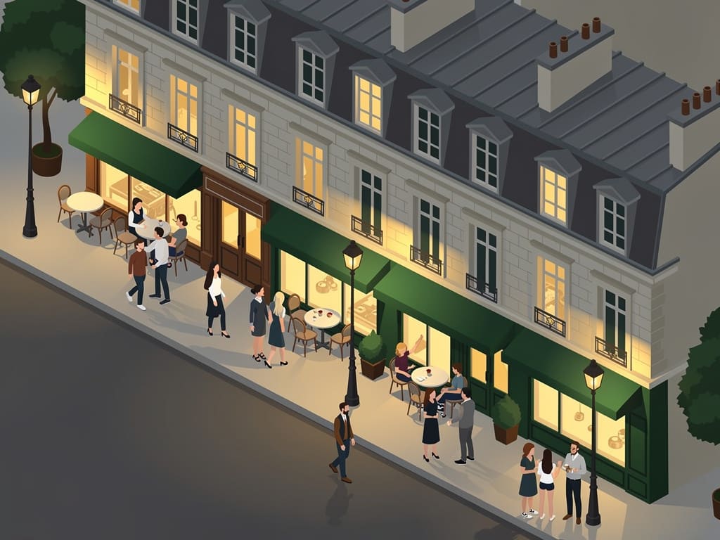 Visiteurs se dirigeant vers le quartier des spectacles à Montmartre